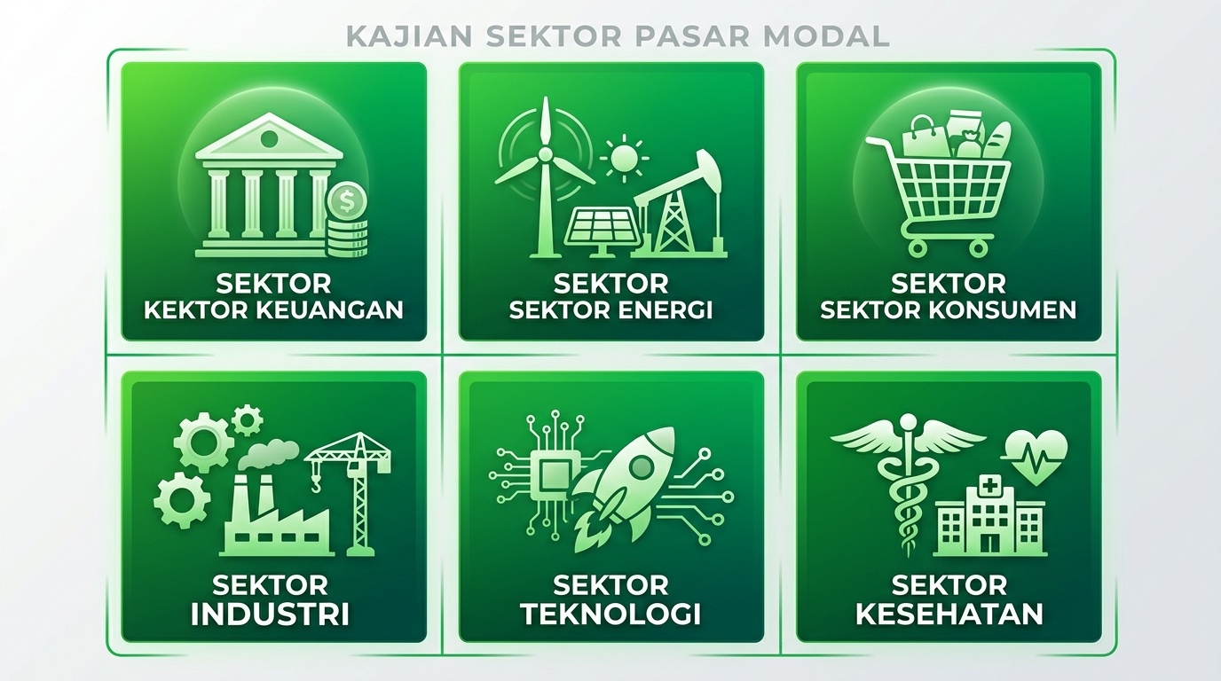 Petak-petak sektor pasar modal yang dibandingkan berdampingan